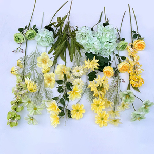 Stelo di Orchidea Artificiale Gialla in Seta per Bouquet da Matrimonio, Design Personalizzato, Fornitura di Fabbrica per Eventi - Product Image 4