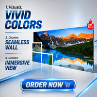 Mur vidéo LED couleur intérieur/extérieur avec revêtement anti-reflet, contrôlable par Wi-Fi/application, écran LED sur pied ou mural