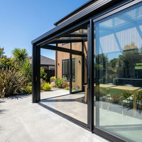 Solárium Moderno de Aluminio con Rotura de Puente Térmico, Doble Acristalamiento, Vidrio Low-E, Casa de Cristal Aislada para Patio, Terraza o Villa