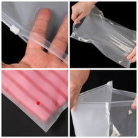 Sac à fermeture éclair pour vêtements en PE/CPE imperméable de qualité supérieure, avec un côté transparent et un côté givré, pour l'emballage de vêtements de luxe, t-shirts, vente au détail