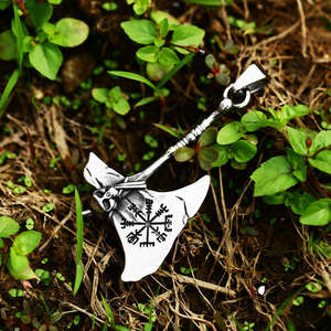 Colliers pendentifs de mode en gros, style nordique viking, <span class=keywords><strong>moto</strong></span>, bijoux pour hommes, punk, hache, crâne, plaqué or, acier inoxydable - Product Image 5