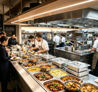 Bac de service européen en acier inoxydable 200 mm anti-extrusion, bac alimentaire, bac à glace, récipient gastronorme avec couvercle, bac GN pour buffet