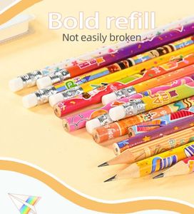 Lápices de Madera Populares con Borradores, Estampados con Dibujos Animados Temáticos de Cumpleaños, Personalizados para Escuelas, Estándar Hb - Product Image 1