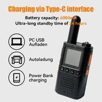 Walkie Talkie 4G POC con GPS, Posicionamiento Beidou, Batería de 5000 mAh, Cancelación de Ruido