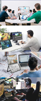 Monitor Portátil de Pantalla Doble FHD de 15.6 Pulgadas Extensible LED 1080P, Monitor Plegable de Triple Pantalla para Laptop, Gaming Inteligente