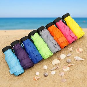 Parapluie de poche compact pour femme, mini parapluie pliable 5 sections avec étui - Product Image 4