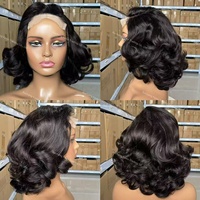 Pelucas de Cabello Humano Virgen con Rizos Naturales, Cierre de Encaje 5x5, Grado 12A, Super Double Drawn, Pelucas Vietnamitas para Mujeres Negras