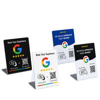 Plaque NFC programmable avec code QR imprimé, design personnalisé, support de table étanche pour hôtel, salon, restaurant, commerce de détail, entreprise