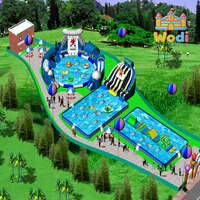 Parque Acuático Inflable Modular con Diseño de Pulpo para Operaciones en Lagos