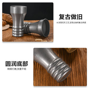 Retro 304 Stainless Steel Tumbler <b>Large</b> Capacity Beverage <b>Mug</b> For Party And Daily Use - Product Image 5