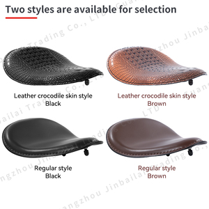 Housse de siège en cuir PU classique en promotion pour sièges de moto Cafe Racer, Sportster, <span class=keywords><strong>Bobber</strong></span>, Chopper, XL883, XL1200 - Product Image 3