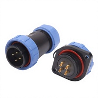 Connecteur mâle-femelle SP29 IP68 étanche, 2-26 broches, 5-50A, à montage sur panneau, pour aviation et aérospatiale, en cuivre et nylon
