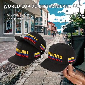 Gorra <span class=keywords><strong>de</strong></span> Béisbol Estructurada <span class=keywords><strong>de</strong></span> 6 Paneles con Logotipo Bordado en 3D Personalizado, Unisex, a la Moda, para la Copa Mundial <span class=keywords><strong>de</strong></span> Fútbol, Estilo Dad Hat - Product Image 2
