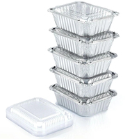 Durable Customizable Food Grade Aluminum Foil Containers Foil Lid Eco Friendly Heat Resistant Packaging for Takeaway Wholesale