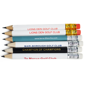 Crayons de golf HB personnalisés de 3,5 pouces en vrac, crayons hexagonaux ronds miniatures, crayons en bois avec logo couleur personnalisé imprimé, taille courte - Product Image 2