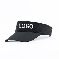 Gorra de Béisbol Superior vacía ajustable personalizada sombreros de visera deportiva de poliéster impermeable para hombres y mujeres para tenis de playa al aire libre