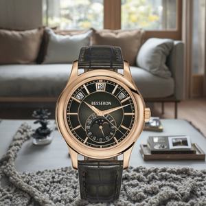 Reloj de Lujo Personalizado para Hombre, de Acero Inoxidable, con Movimiento de Cuarzo Japonés, Cristal de Zafiro, Esfera con Indicadores, Resistencia al Agua 5BAR - Product Image 1