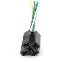 Relais 40A 12V 24V JD1915 à quatre broches normalement fermé avec trou de montage en plastique et prise de câblage pour relais automobile et traceur GPS