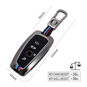 Funda Protectora para Llaves de Coche de Aleación de Zinc y Gel de Sílice, Accesorios para BMW Serie <span class=keywords><strong>3</strong></span>, X5, 525, 320li, Serie 7, Llaveros, Bolsa para Llaves - Product Image 4