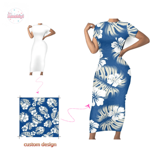 2025 otoño polinesio hojas de palma personalizado impreso elegante graduación Casual fiesta estilo vestido de mujer - Product Image 1