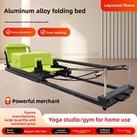 Lit de Pilates pliable haut de gamme en alliage d'aluminium noir personnalisable, modèle 0206, origine Shandong, pour studios de yoga