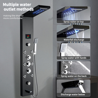Offre Spéciale Panneau de Douche Spa LED Mural Multifonctionnel pour Salle de Bain Domestique en Acier Inoxydable Céramique Pluie Douce Constante