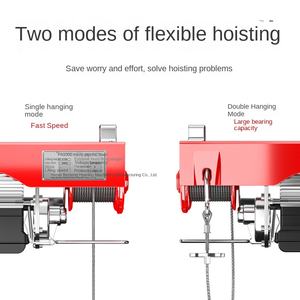 Katrol listrik Mini 220V oleh produsen derek Gantry industri baja baru dengan pengiriman gratis tali kawat katrol listrik - Product Image 3