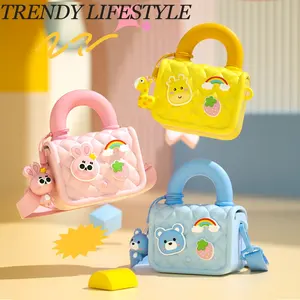 K54 Trendy Not-silicone EVA sacos à prova de poeira Cute 3D Cartoon Kids Stylish Mini Hand Bag For Kids