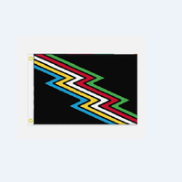 Drapeau de la fierté LGBTQIA en polyester 100D 3x5 avec œillets pour affichage intérieur/extérieur