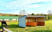 Construcción rápida y de bajo costo de edificios prefabricados con estructuras de acero, cobertizos prefabricados para caballos y graneros para granjas