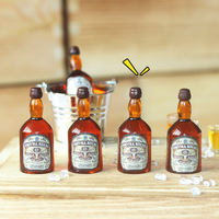 Accessoires pour maison de poupée, modèle miniature, jouet ob11, simulation de tir, bouteille de whisky D289