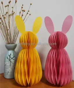 Easter Bunny Paper Honeycomb Easter Ornaments For Easter Decorations