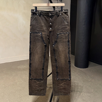 YSJY Fabricant OEM – Jean Homme Slim Fit en Denim Selvedge Brodé, Effet Délavé Vintage, Qualité Supérieure