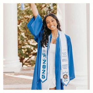 Customized College Graduation Stole Sash Cord Class of 2025 2026 with Predesigned Layout - Product Image 1