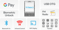 Teléfono Inteligente 5G Unihertz QWERTY Octa Core HD Android 15, 12+512 GB, NFC, 5050 mAh, Unihertz Titan 2