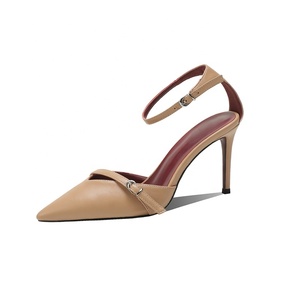 Moncheer Sexy Lace-up Pointed Toe Stiletto Heels with Ankle Strap <strong>Women's</strong> <strong>Dress</strong> Pumps Summer Sandals - Product Image 4
