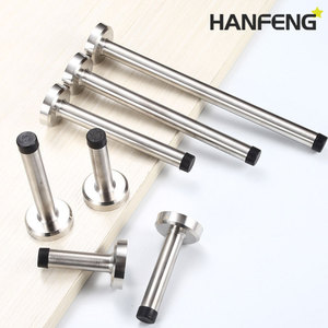 HANFENG Butée de porte murale en acier inoxydable avec embout en caoutchouc pour salle de bain, installation facile - Product Image 4