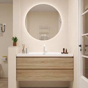 Simple smart multi-layer board bathroom cabinet combination ceramic integrated wash basin cabinet bathroom - Product Image 6