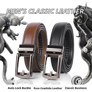 Cinturón de Cuero para Hombre, Estilo Vintage, Hebilla Automática de Aleación, Marca de Diseñador, Cinturón de Negocios - Product Image 2