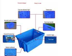 Cajas <span class=keywords><strong>de</strong></span> almacenamiento <span class=keywords><strong>de</strong></span> plástico estilo malla para alimentos para pan, tomate, <span class=keywords><strong>uva</strong></span>, almacenamiento, cajas <span class=keywords><strong>de</strong></span> leche plegables y que ahorran espacio - Product Image 3