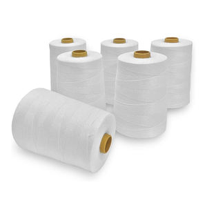 60s/3 Dyed White Cotton <b>Sewing</b> <b>Thread</b> 100% Algodon Hilos for Clothing Application 60s/3 Raw White Color - Product Image 1