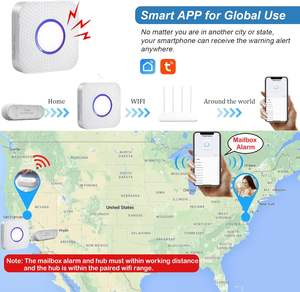 Alarma Inteligente para Buzón, WiFi Tuya, Alerta Inalámbrica para Buzón, Largo Alcance de 800 pies, Notificación en Tiempo Real por Aplicación, Sensor Impermeable para Buzón - Product Image 4
