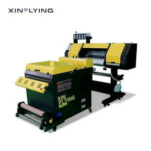 XinFlying dtf Drucker 60 2 Köpfe i3200 dtf Drucker Druckmaschinen bündel mit Pulvers chüttler Rolle zu Rolle