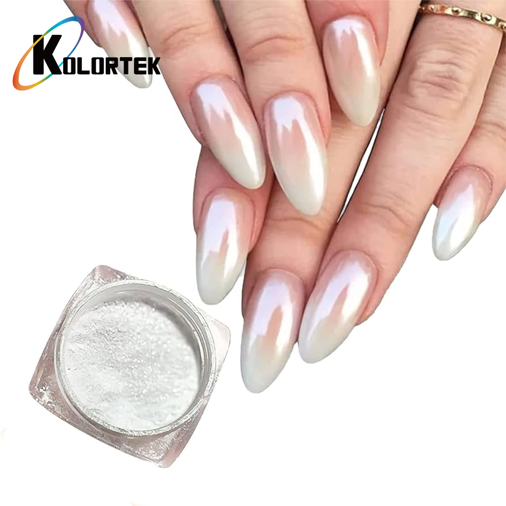 Kolortek Color Polish Aurora Pigment Hoge Kwaliteit Witte Parel Pigment Nagels