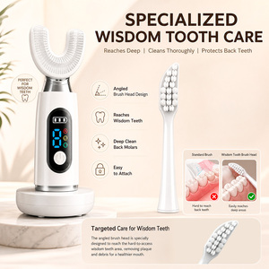 <span class=keywords><strong>Brosse</strong></span> à dents électrique sonique automatique intelligente en forme de U pour adultes 360 °   Brosses en nylon douces et propres, 8 modes, charge sans fil, personnalisable - Product Image 6