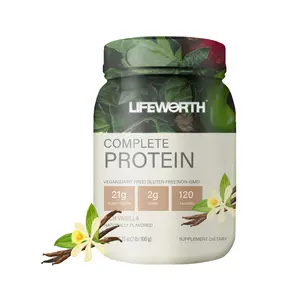 Lifeworth chocolate chip mint flavor quinoa chia seeds organic vegan peas plant based protein powder oem