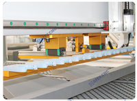 Routeur à bois CNC entièrement automatique avec plate-forme d'adsorption sous vide de broche de changeur d'outils automatique et réglage automatique d'outils