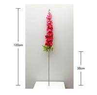 Pabrik YL Harga Terjangkau Bunga Delphinium Simulasi Ukuran Besar Kualitas Tinggi Buatan Tangan Bunga Sutra Buatan Tiruan Buket Hari Ibu