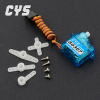 Servomoteur analogique ultra-miniature 0,5-0,7 kg.cm CYS-S0307 3,7 g avec engrenage métallique sans noyau pour mise à niveau de voitures et bateaux RC