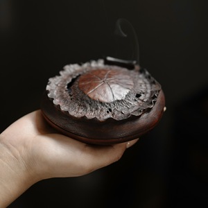 Brûleur d'encens artisanal en racine de bambou, style capsule de lotus, pour l'aromathérapie et la cérémonie du thé - Product Image 4
